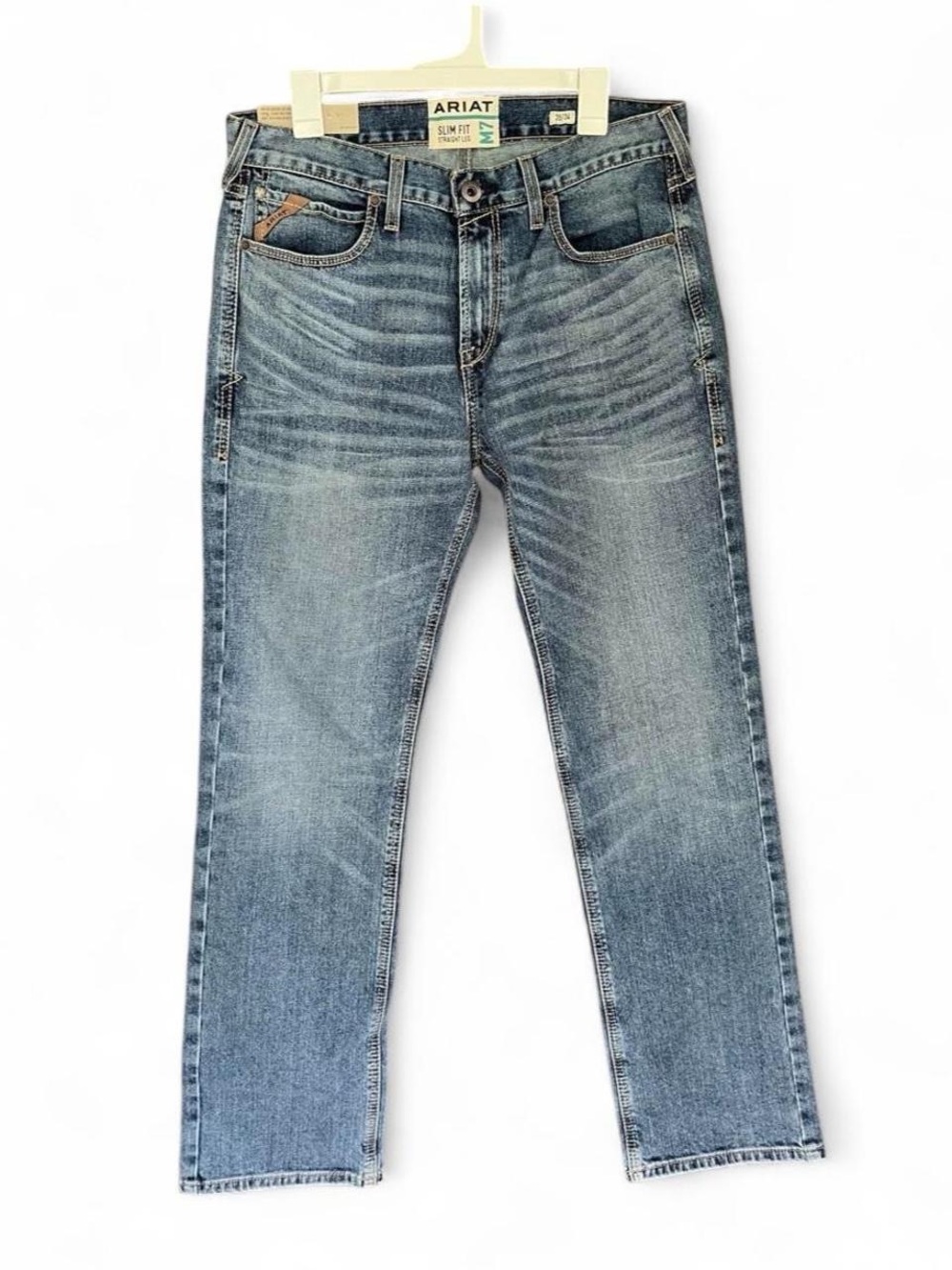 Ariat M7 Slim Straight Jeans Mens 35x34 NWT Denim Workwear Cowboy